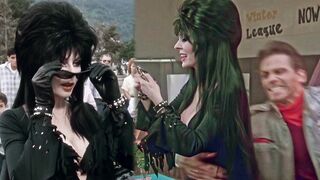 Accidental Nipslip On Set Of Cassandra Peterson In Elvira: Mistress Of The Dark 1988