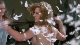 Juliette Cummins & Heidi Kozak Show Their Plots During A Pillow Fight In ‘Slumber Party Massacre II’ #3